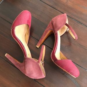 Women's Burgundy D'Orsay High Heels
